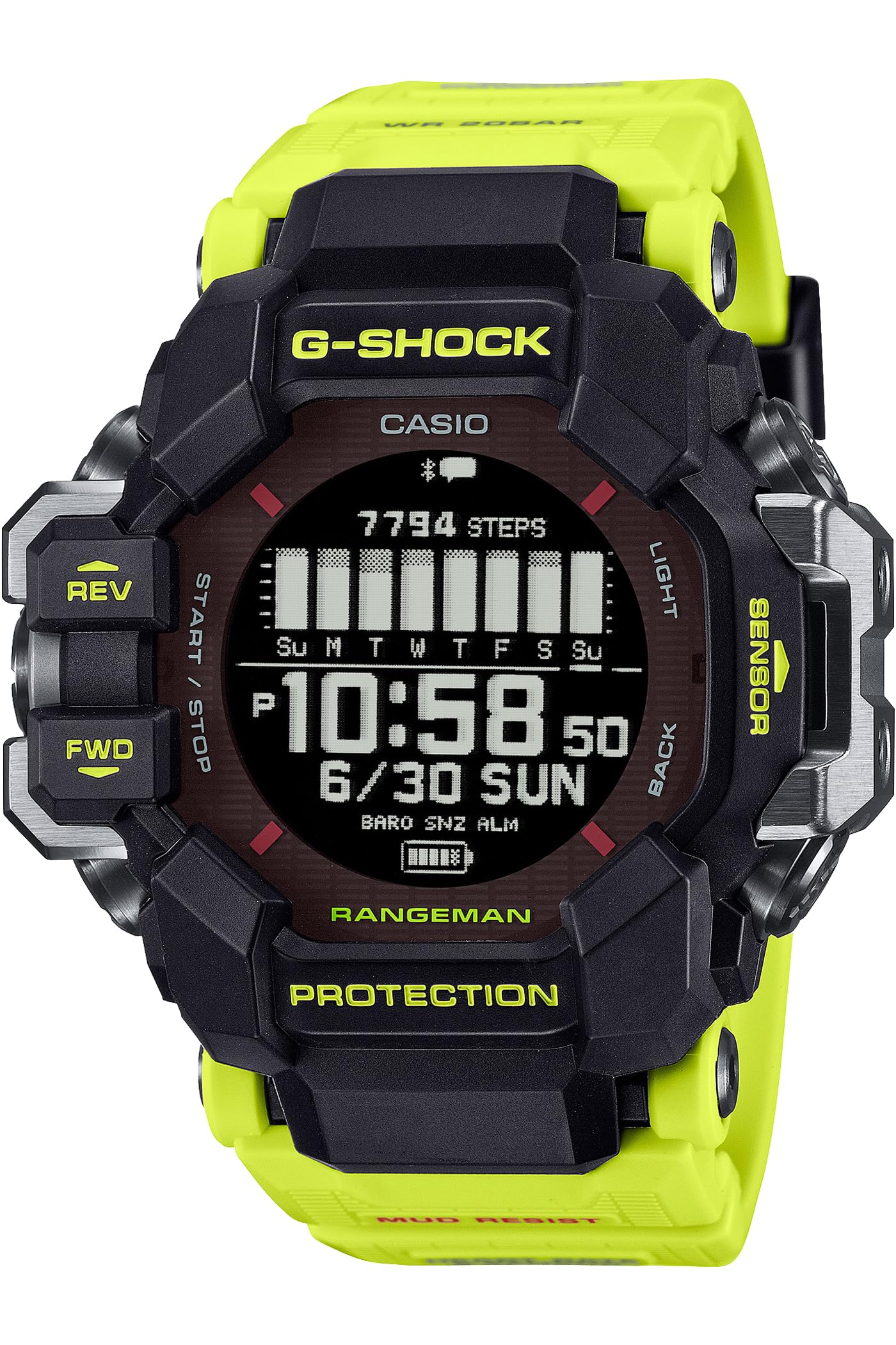 Годинник Casio G-Shock RANGEMAN GPS Монітор серцевого ритму Модель із Bluetooth, виготовлена з екологічно чистих матеріалів Жовтий GPR-H1000RY-1A9JR
Годинник Casio G-Shock RANGEMAN GPS Монітор серцевого ритму Модель із Bluetooth, виготовлена з екологічно чистих матеріалів Жовтий GPR-H1000RY-1A9JR