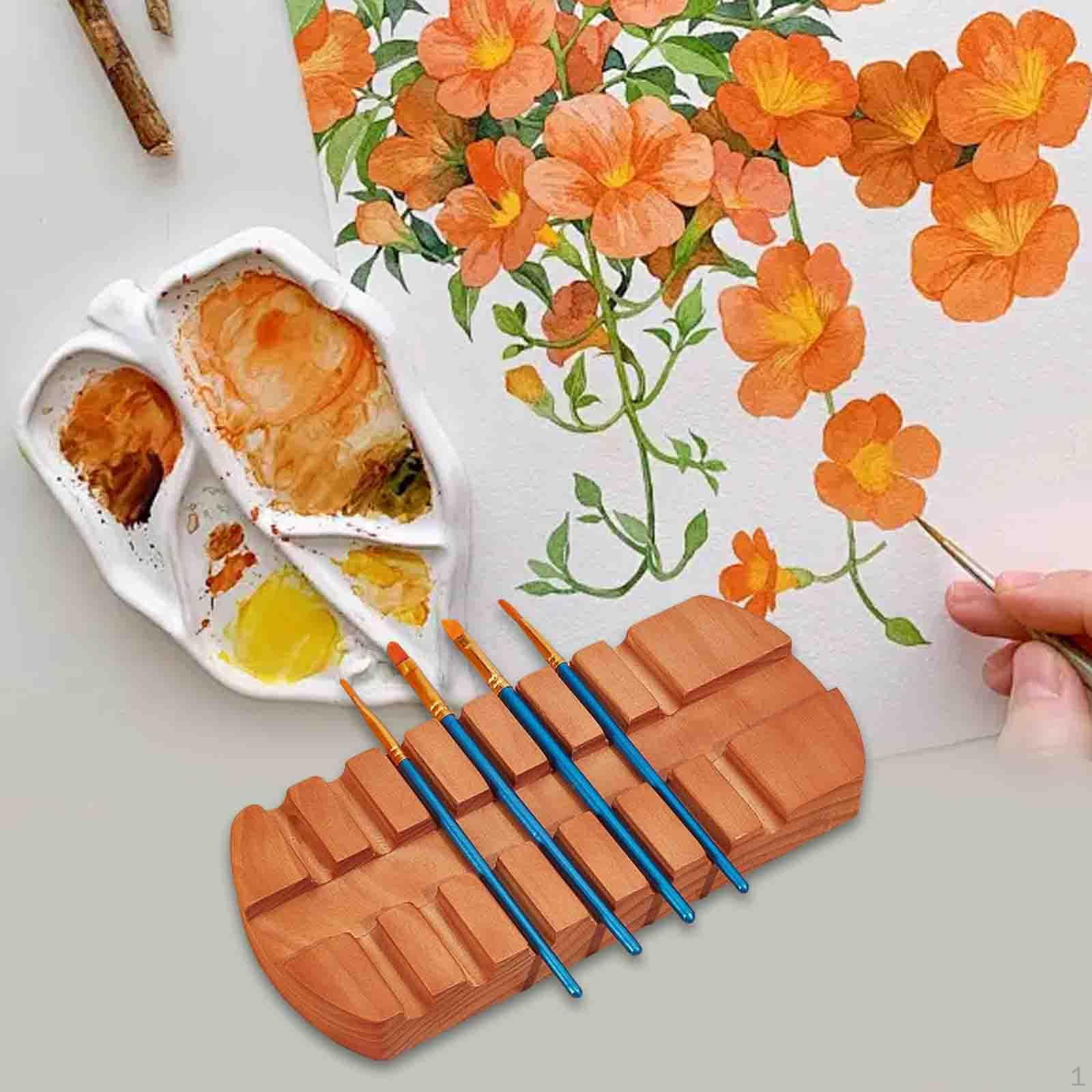 Wooden Paint Brush Holder Painting Rest, Art Supply Storage Rack for Chinese Calligraphy Ink
Wooden Paint Brush Holder Painting Rest, Art Supply Storage Rack for Chinese Calligraphy Ink