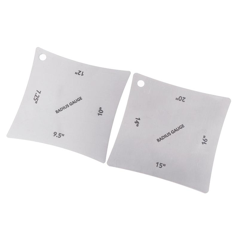 2Pcs/Set Stainless Steel Guitar Notched Radius Gauges For Measuring Fingerboard Radius Guitar Neck Fretboard Tool Ruler
2Pcs/Set Stainless Steel Guitar Notched Radius Gauges For Measuring Fingerboard Radius Guitar Neck Fretboard Tool Ruler