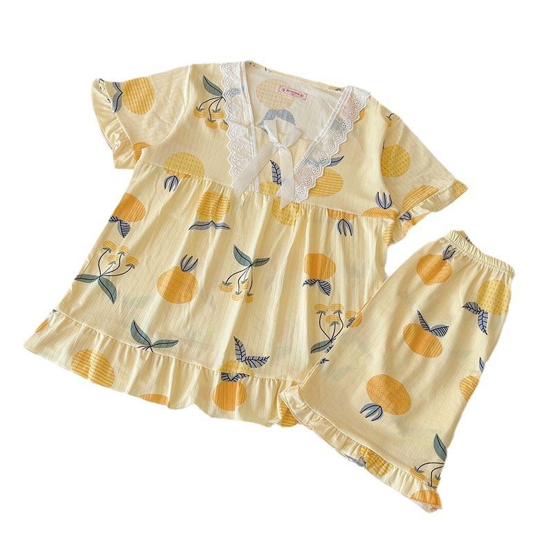 Summer New Pajamas Homewear Suit Small Fresh Sweet Pajamas Ms. Thin Section of The Student Leisure Outside The Home Clothing M жовтий
Summer New Pajamas Homewear Suit Small Fresh Sweet Pajamas Ms. Thin Section of The Student Leisure Outside The Home Clothing M жовтий