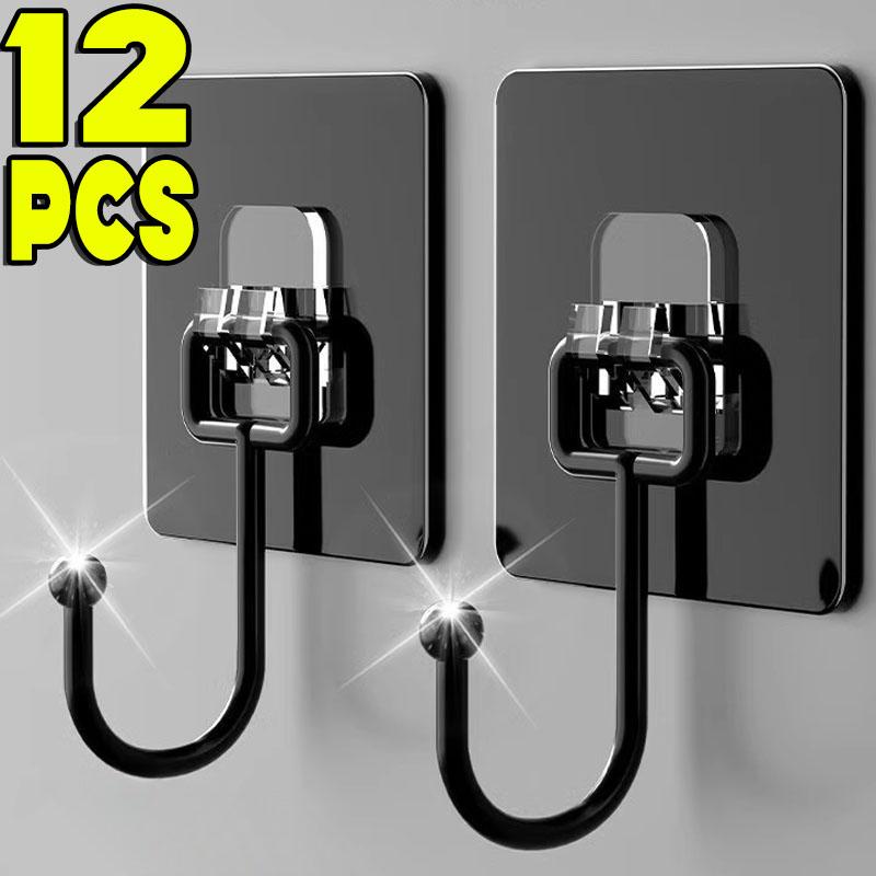 1/12pcs Self Adhesive Hooks Non-Punching Strong Sticky No Trace Wall Hook for Kitchen Bathroom Towel Bags Storage Hanging Holder
1/12pcs Self Adhesive Hooks Non-Punching Strong Sticky No Trace Wall Hook for Kitchen Bathroom Towel Bags Storage Hanging Holder