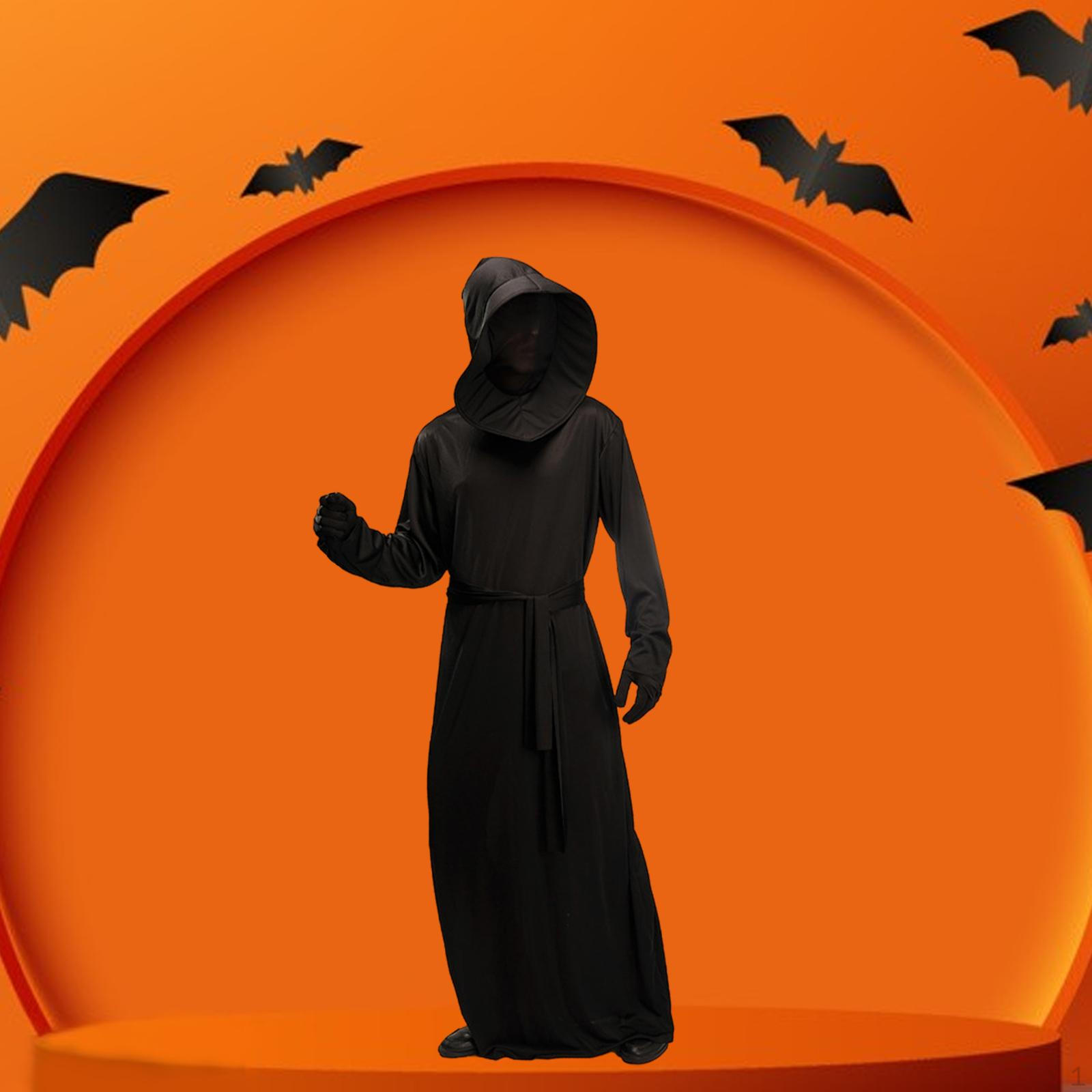 Halloween Grim Costume Creative Prop with Hood for Theatre Show Scary Atmosphere
Halloween Grim Costume Creative Prop with Hood for Theatre Show Scary Atmosphere