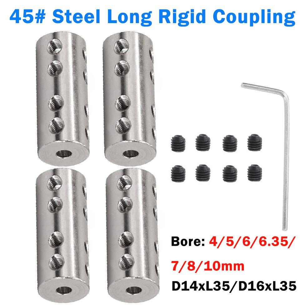 1pcs Long Rigid Coupling Bore 4/5/6/6.35/7/8/10mm 45# Steel Motor Shaft Connecting Connection Coupler for 3D Printers Motor 4-4mm(OD14xL35mm)
1pcs Long Rigid Coupling Bore 4/5/6/6.35/7/8/10mm 45# Steel Motor Shaft Connecting Connection Coupler for 3D Printers Motor 4-4mm(OD14xL35mm)