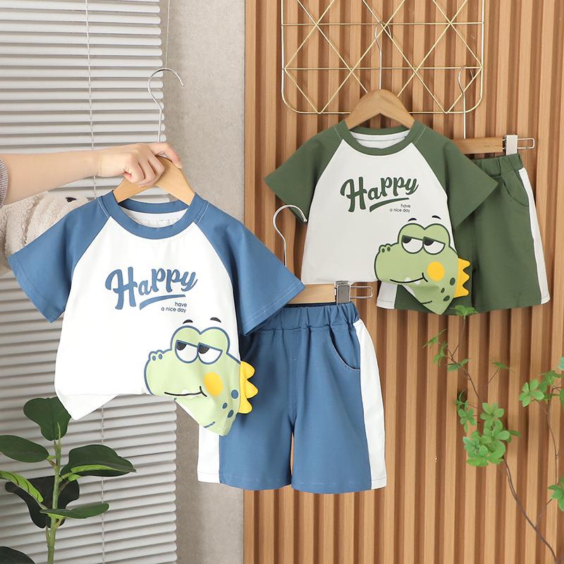 2025 Summer Boys Dinosaur Cartoon Short Sleeve Top and Shorts Two-Piece Set 110cm зелёный
2025 Summer Boys Dinosaur Cartoon Short Sleeve Top and Shorts Two-Piece Set 110cm зелёный