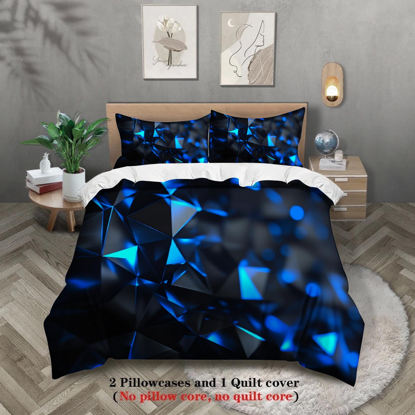 3pcs Geometric Blue Crystal Bedding Sets 3D Printed Abstract Pattern Duvet Cover Sets With Pillowcases No Filling Cool Visual AU Queen(210x210cm)
3pcs Geometric Blue Crystal Bedding Sets 3D Printed Abstract Pattern Duvet Cover Sets With Pillowcases No Filling Cool Visual AU Queen(210x210cm)