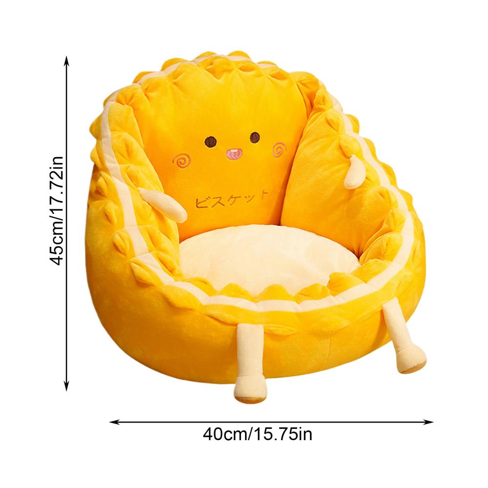 Мультяшная Милая Подушка для Яйцевидного Кресла, Напольная Подушка для Чтения и Игр, Подушка-Спинка, Удобная Нескользящая Подушка для Стула для Общежития и Офиса