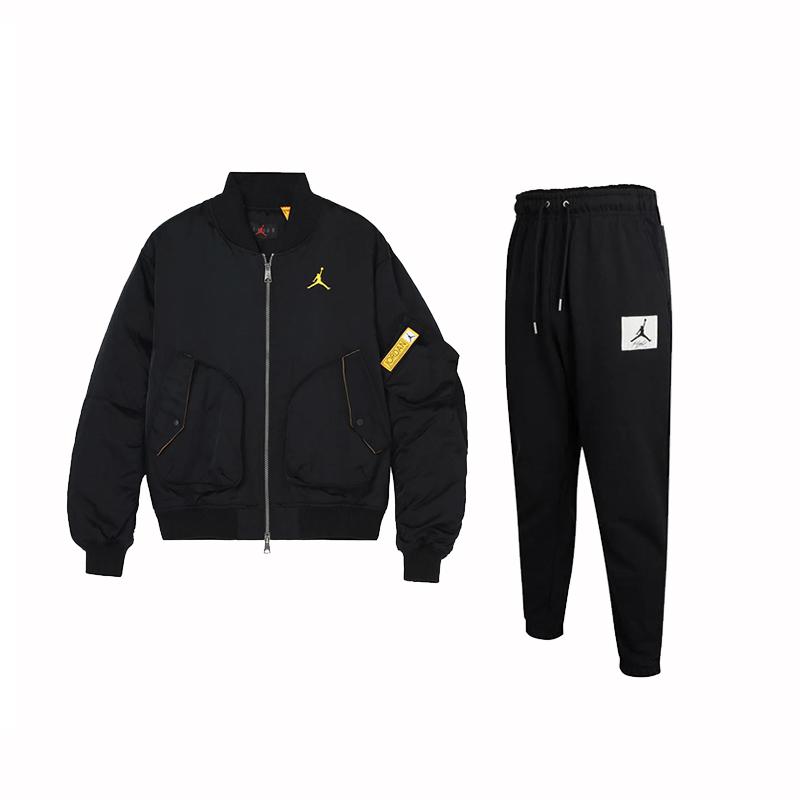 Jordan Full-Zip Pilot Jacket Solid Color Logo Hoodie Fleece Knit Long Pants Casual Sports Suit Men suit Black DN3406-010+-DQ7469-010 S
Jordan Full-Zip Pilot Jacket Solid Color Logo Hoodie Fleece Knit Long Pants Casual Sports Suit Men suit Black DN3406-010+-DQ7469-010 S