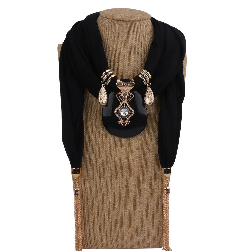 Elegant Scarf Necklace with Crystal Pendant and Tassels – Fashionable Infinity Scarf for Women, Boho Statement Jewelry 205*40
Elegant Scarf Necklace with Crystal Pendant and Tassels – Fashionable Infinity Scarf for Women, Boho Statement Jewelry 205*40