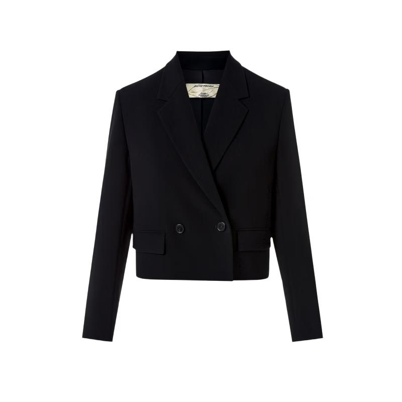 LANCY Women s Black Triacetate Notch Lapel Short Suit Jacket XL
LANCY Women s Black Triacetate Notch Lapel Short Suit Jacket XL