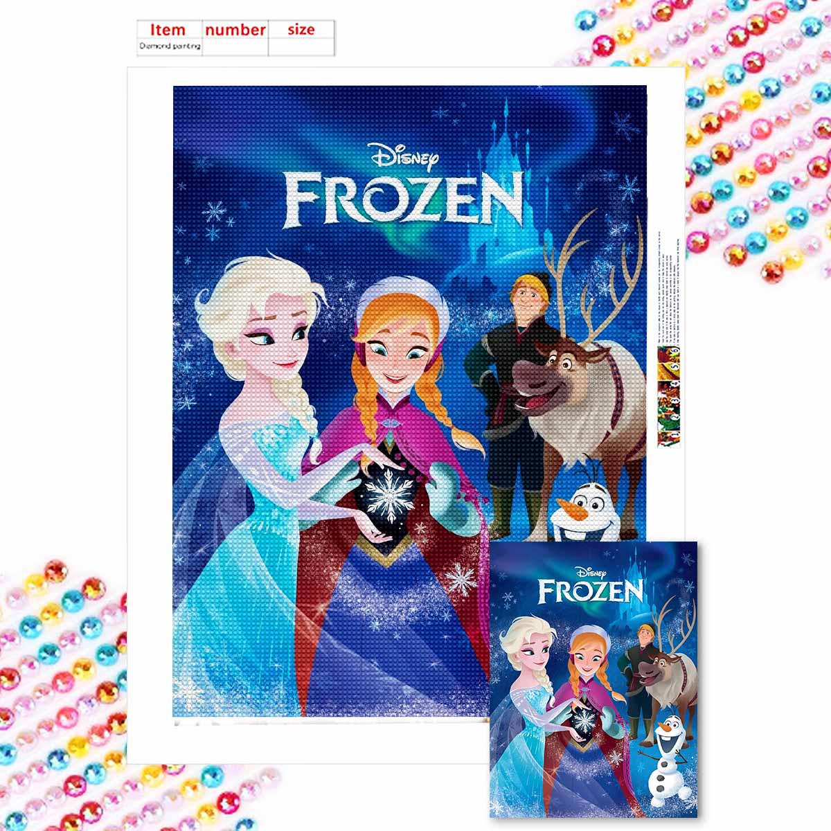 Full Round Diamond Painting Elsa, Anna and Olaf Art Rhinestone Picture Mosaic DIY 5D Cross Stitch Embroidery Home Decoration Round 20x30cm
Full Round Diamond Painting Elsa, Anna and Olaf Art Rhinestone Picture Mosaic DIY 5D Cross Stitch Embroidery Home Decoration Round 20x30cm