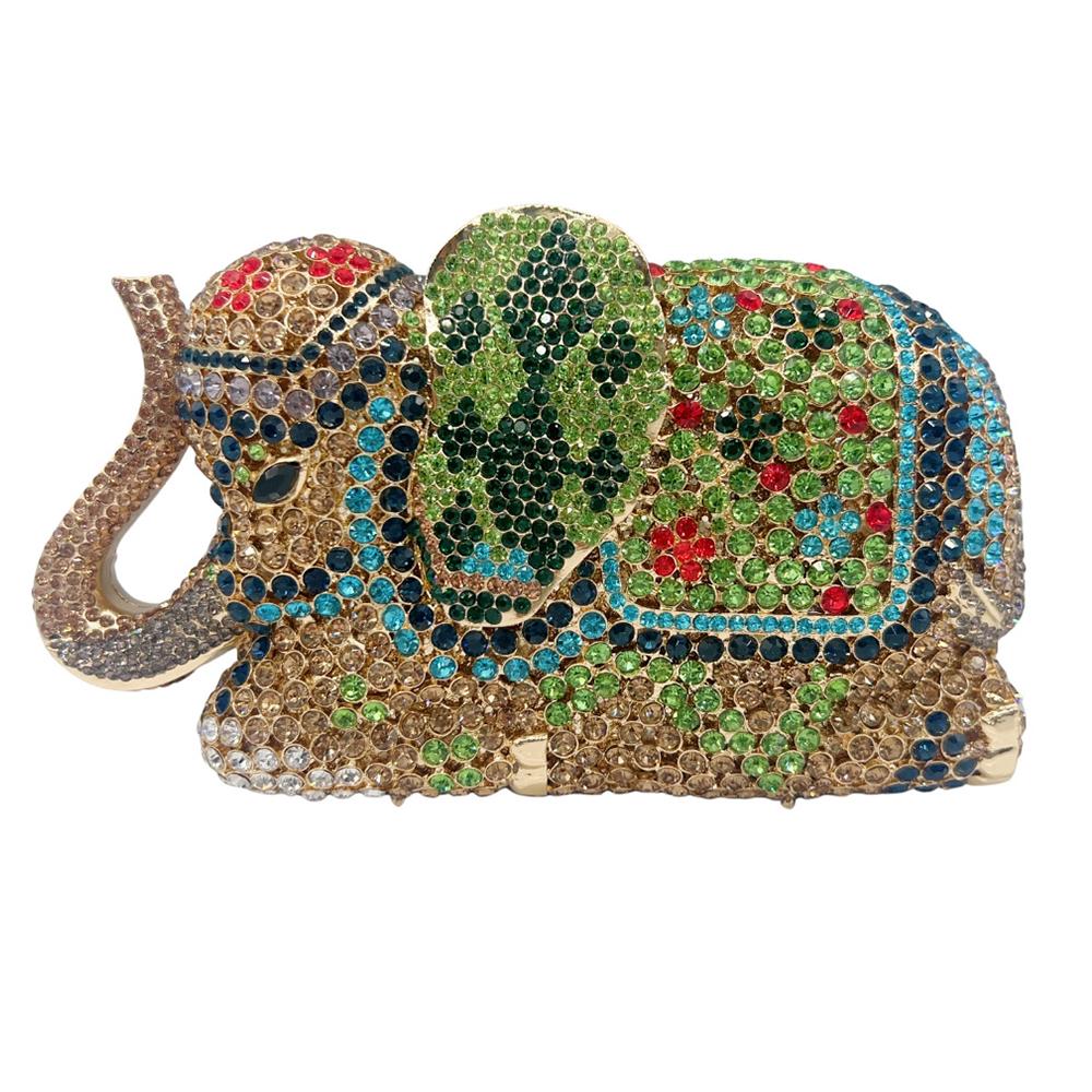 WHTUOHENG Elephant Style Crystal Evening Clutch Bags Women Wedding PurseLadies Prom Party Handbags Green/Gold Rhinestone Clutch 18cmX10cmX6cm
WHTUOHENG Elephant Style Crystal Evening Clutch Bags Women Wedding PurseLadies Prom Party Handbags Green/Gold Rhinestone Clutch 18cmX10cmX6cm