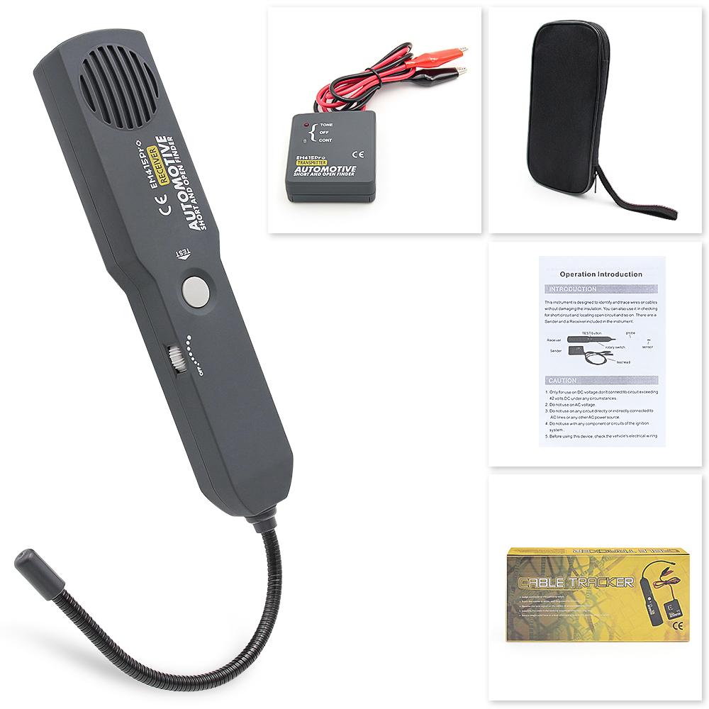 6V 42V EM415PRO Short Circuit Detector Tracer Cable Wire Tracer Finder with Flexible Probe Sound Alarm Auto Repair Tool EM415PRO
6V 42V EM415PRO Short Circuit Detector Tracer Cable Wire Tracer Finder with Flexible Probe Sound Alarm Auto Repair Tool EM415PRO