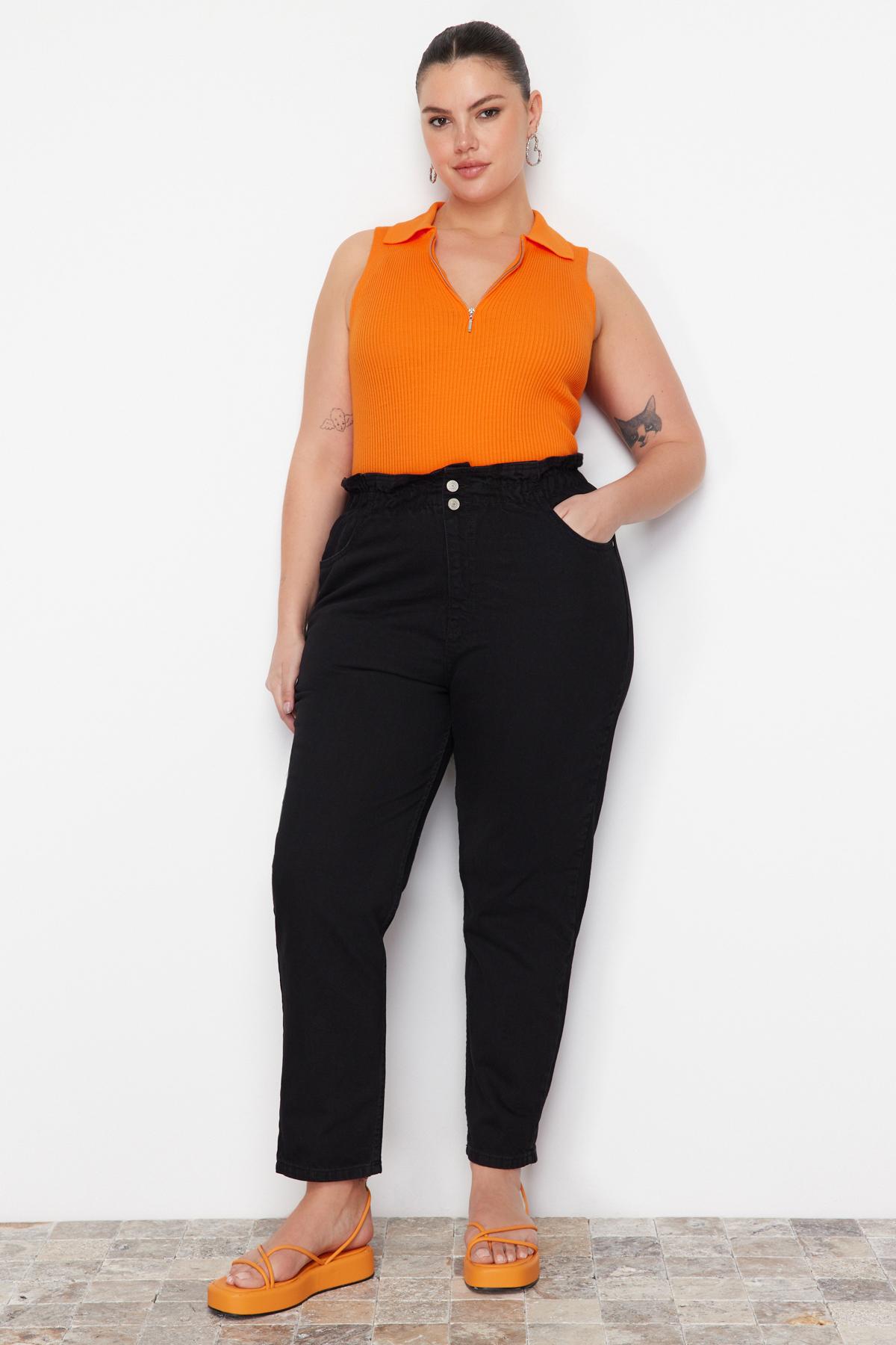 Women s Plus Size Jeans Fashion New Season Black High Waist Elastic Waist Mom Jeans XXL кобе кольору
Women s Plus Size Jeans Fashion New Season Black High Waist Elastic Waist Mom Jeans XXL кобе кольору