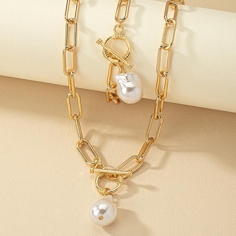 Korean-Style Baroque Pearl Bracelet & Necklace Set: Women s Retro Light Luxury Fashion Clavicle Chain
Korean-Style Baroque Pearl Bracelet & Necklace Set: Women s Retro Light Luxury Fashion Clavicle Chain