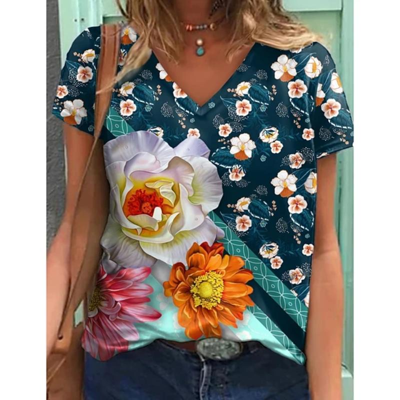 Модные блузки с весенним цветочным принтом, футболки с V-образным вырезом и короткими рукавами, повседневные 8XL зелёный
Модные блузки с весенним цветочным принтом, футболки с V-образным вырезом и короткими рукавами, повседневные 8XL зелёный
