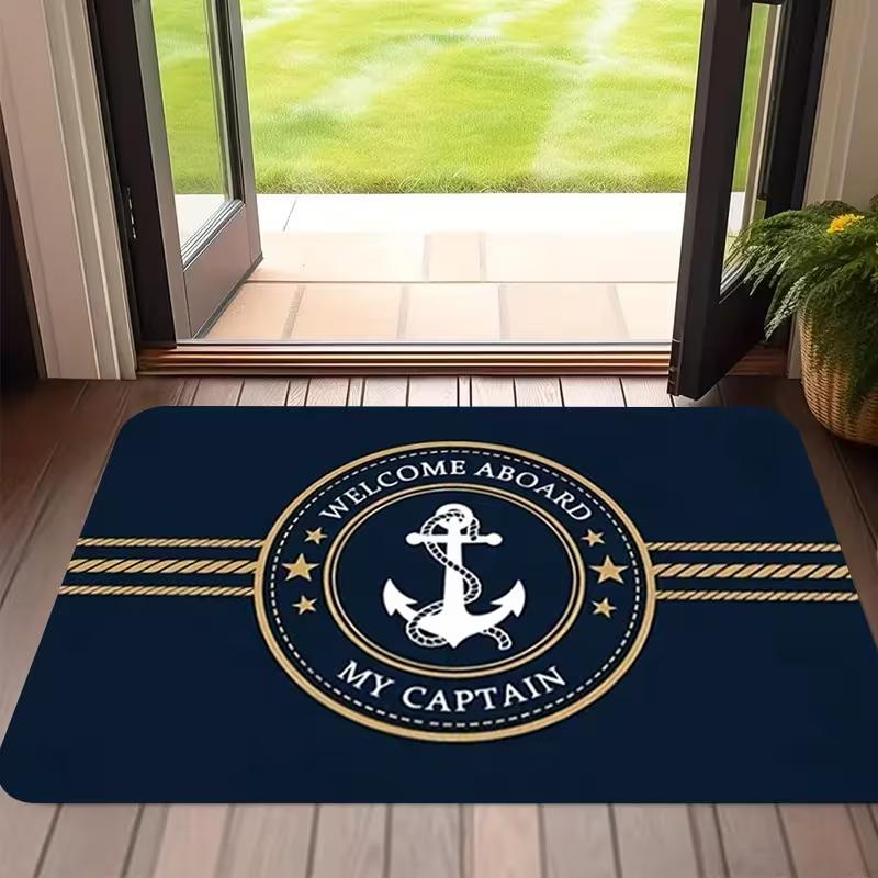 Nautical Anchor Doormat Coastal Navy Blue Print NonSlip Washable Floor Mat for Kitchen Bathroom Entryway Beach House Decor 40x60cm
Nautical Anchor Doormat Coastal Navy Blue Print NonSlip Washable Floor Mat for Kitchen Bathroom Entryway Beach House Decor 40x60cm