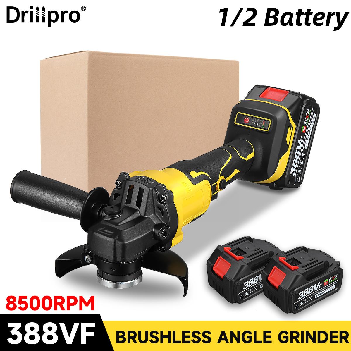 Drillpro 3 скорости 388VF 1280 Вт 8500 об/мин 125 мм Бесщеточная аккумуляторная ударная угловая шлифовальная машина DIY Электроинструмент Перезаряжаемый режущий станок Полировщик
Drillpro 3 скорости 388VF 1280 Вт 8500 об/мин 125 мм Бесщеточная аккумуляторная ударная угловая шлифовальная машина DIY Электроинструмент Перезаряжаемый режущий станок Полировщик
