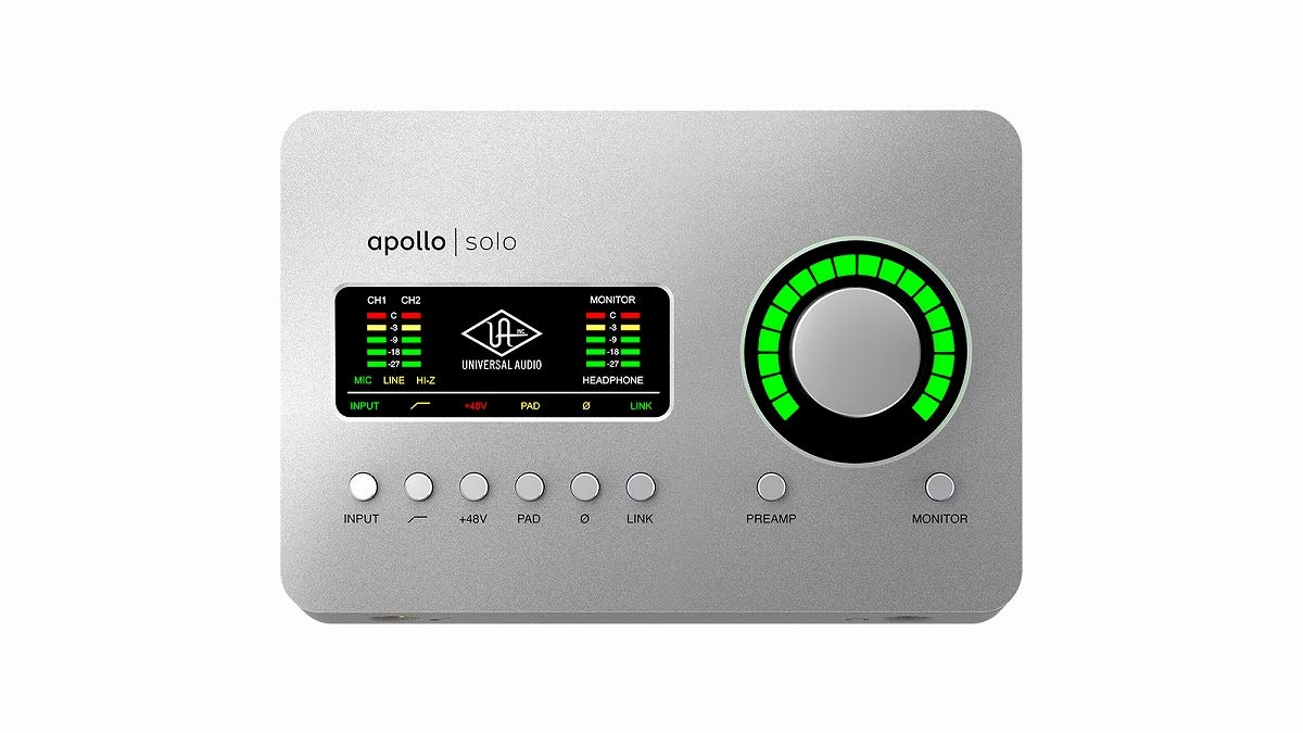 Universal Audio Apollo Solo Heritage Edition Analog 2-in-/4-Out Thunderbolt 3 Bus Power Driven Audio Interface for Recording
Universal Audio Apollo Solo Heritage Edition Analog 2-in-/4-Out Thunderbolt 3 Bus Power Driven Audio Interface for Recording