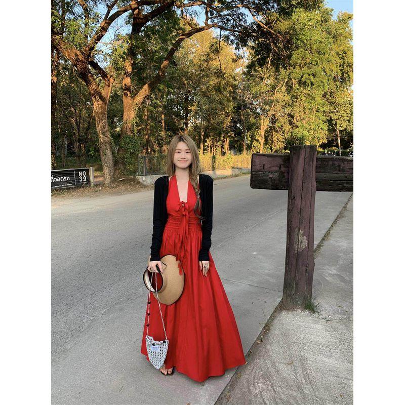 Plus Size Plus Size Ladies French Style Retro Red Halterneck Sexy Dress Women s Spring New Arrival Waist-Tight Fancy Long Skirt 8822 Black Jacket 4XL
Plus Size Plus Size Ladies French Style Retro Red Halterneck Sexy Dress Women s Spring New Arrival Waist-Tight Fancy Long Skirt 8822 Black Jacket 4XL
