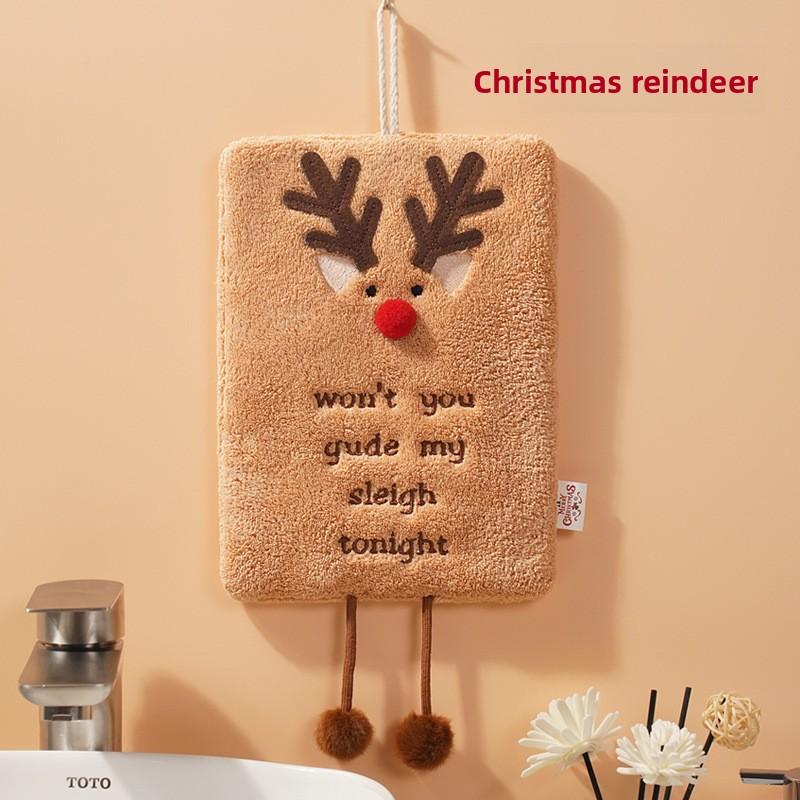 Рождественское полотенце для рук - Подвесные впитывающие кухонные полотенца из кораллового флиса с милыми мультяшными рисунками 24*18
Рождественское полотенце для рук - Подвесные впитывающие кухонные полотенца из кораллового флиса с милыми мультяшными рисунками 24*18