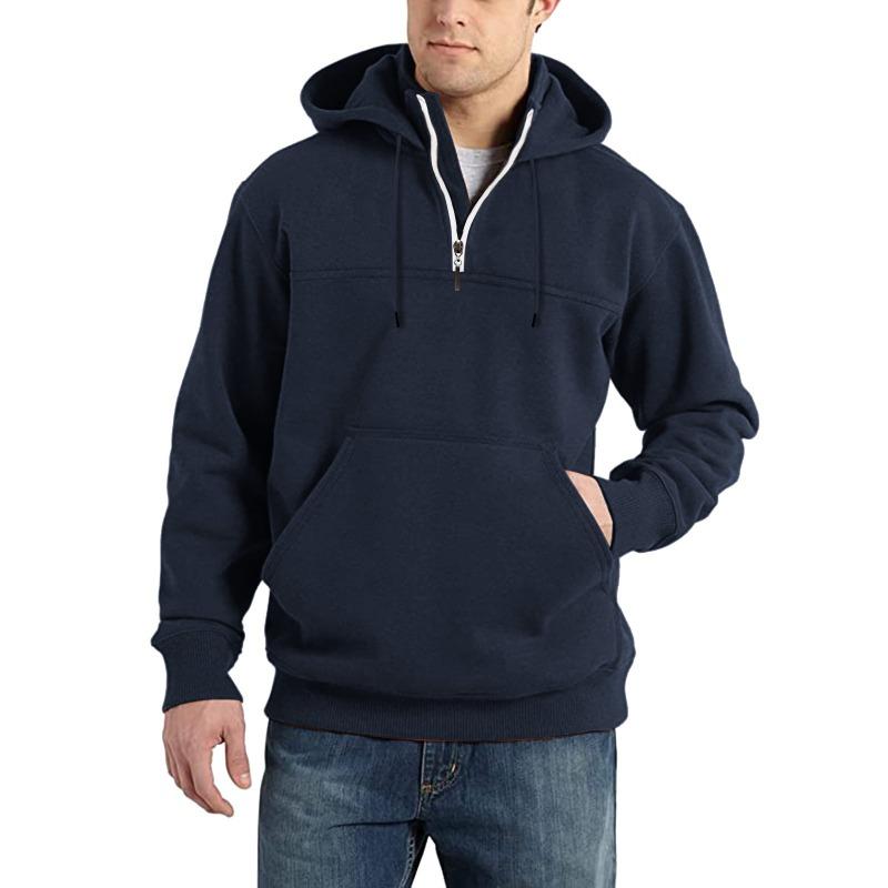 Men s Black Half Zip Hoodie Contrast White Zipper Kangaroo Pocket Pullover L темно-синього кольору
Men s Black Half Zip Hoodie Contrast White Zipper Kangaroo Pocket Pullover L темно-синього кольору