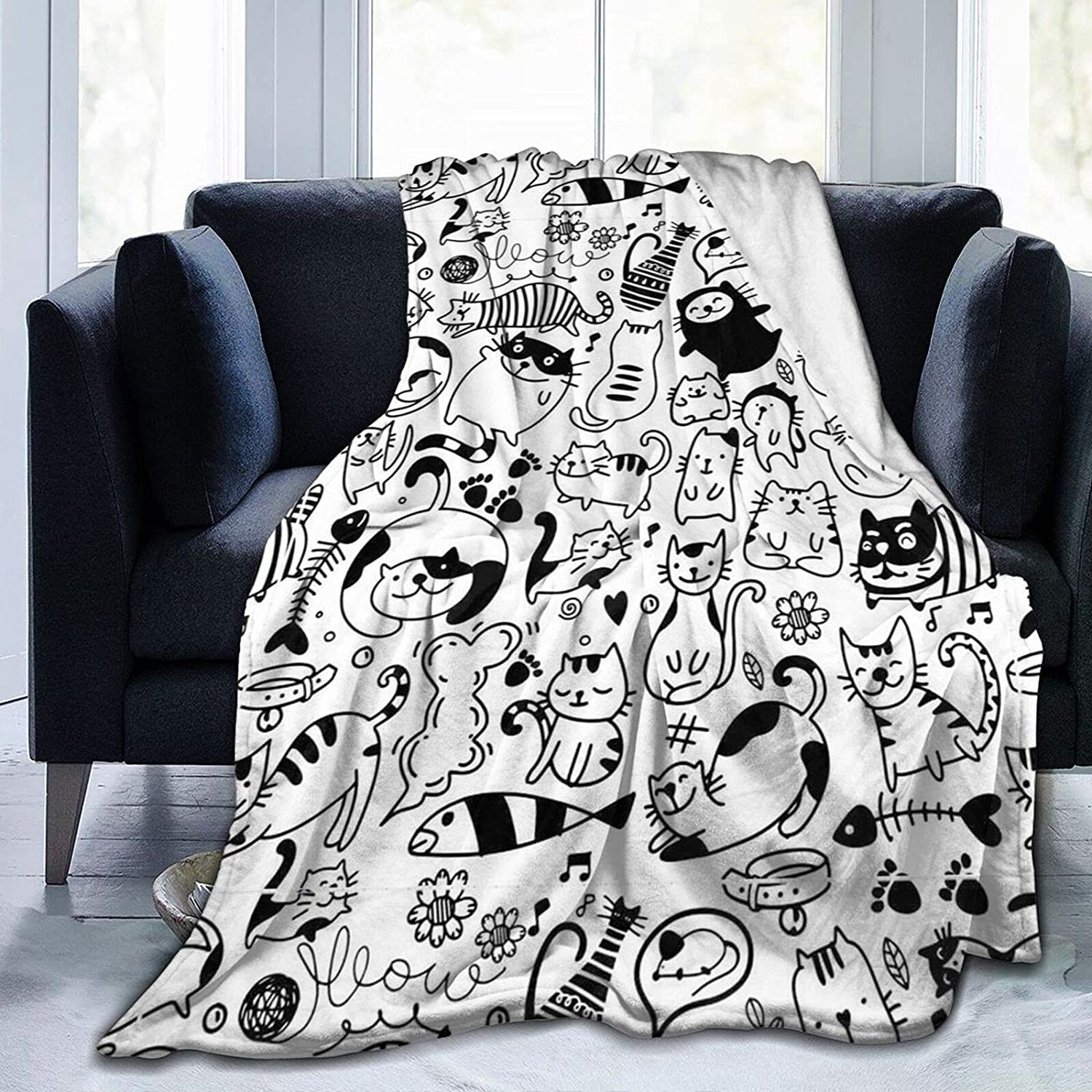 Funny Cat Lightweight Flannel Fleece Soft Throw Blanket for Teens Boys Girls Living Room Bedroom Couch Bed Sofa Travel Camping 75x90cm
Funny Cat Lightweight Flannel Fleece Soft Throw Blanket for Teens Boys Girls Living Room Bedroom Couch Bed Sofa Travel Camping 75x90cm