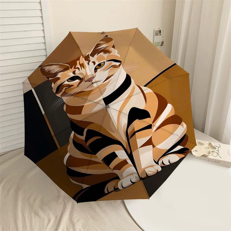 1pc cat pattern Automatic Open/Close Umbrella Compact Folding Umbrella with 8-Rib Shaft for Women/Men, Elegant Birthday1273S
1pc cat pattern Automatic Open/Close Umbrella Compact Folding Umbrella with 8-Rib Shaft for Women/Men, Elegant Birthday1273S