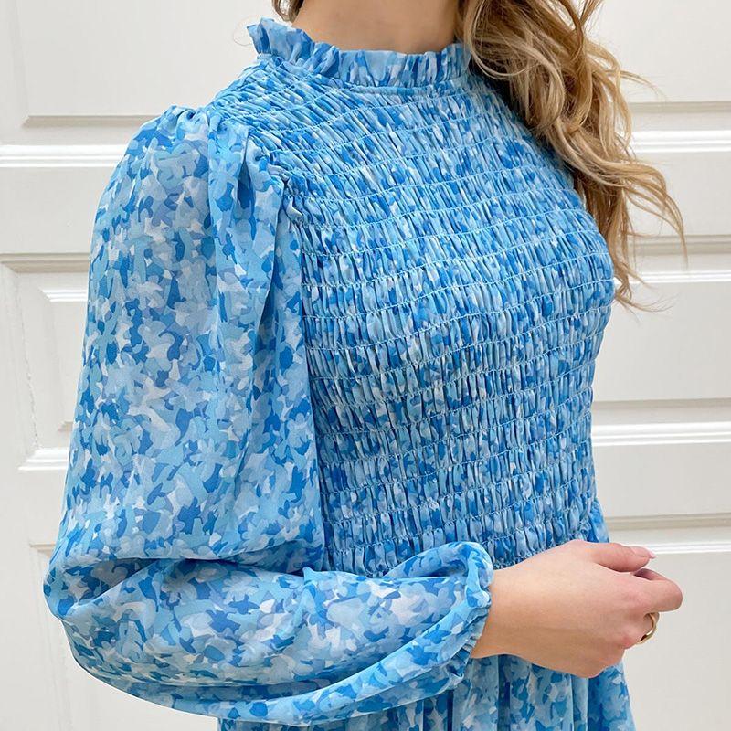 Export Export Big Brand Women s Floral Long Sleeves Dress Loose Slimming Belly-Covering Younger Blue L
Export Export Big Brand Women s Floral Long Sleeves Dress Loose Slimming Belly-Covering Younger Blue L