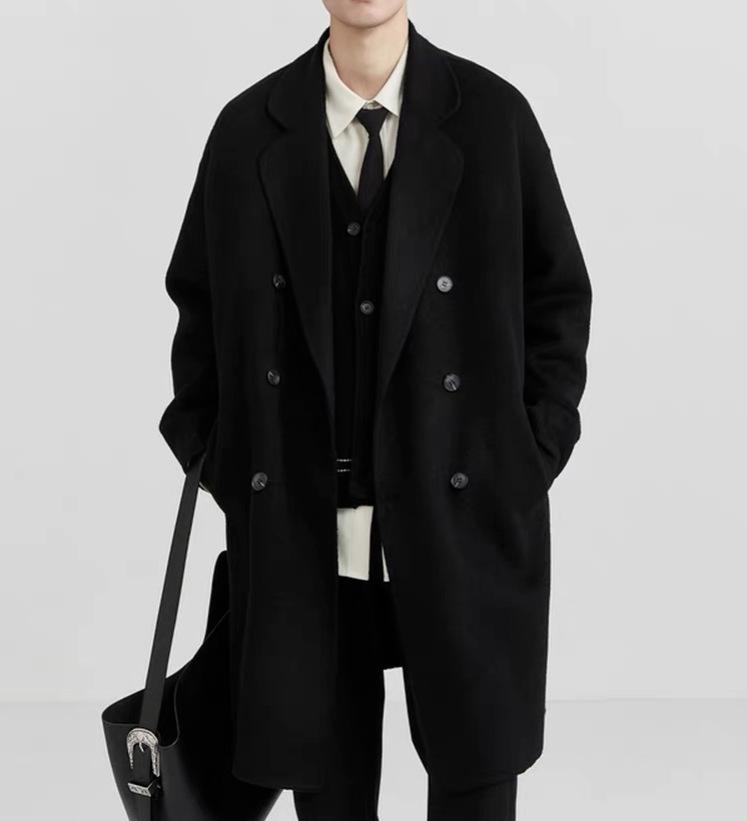 Korean Style Men s Mid-Length Reversible Wool Coat - Double-Breasted, Loose, and Trendy Winter Design 2XL чорний
Korean Style Men s Mid-Length Reversible Wool Coat - Double-Breasted, Loose, and Trendy Winter Design 2XL чорний