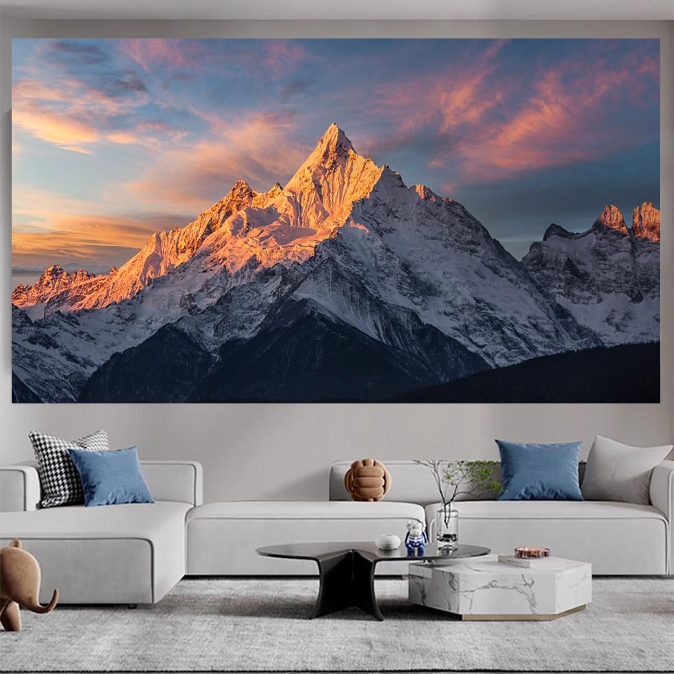 Sunshine Golden Mountain Tapestry Wall Hanging Decor SnowCapped Mountain Headboard for Bedroom Living Room 74x94cm(29x37in)
Sunshine Golden Mountain Tapestry Wall Hanging Decor SnowCapped Mountain Headboard for Bedroom Living Room 74x94cm(29x37in)