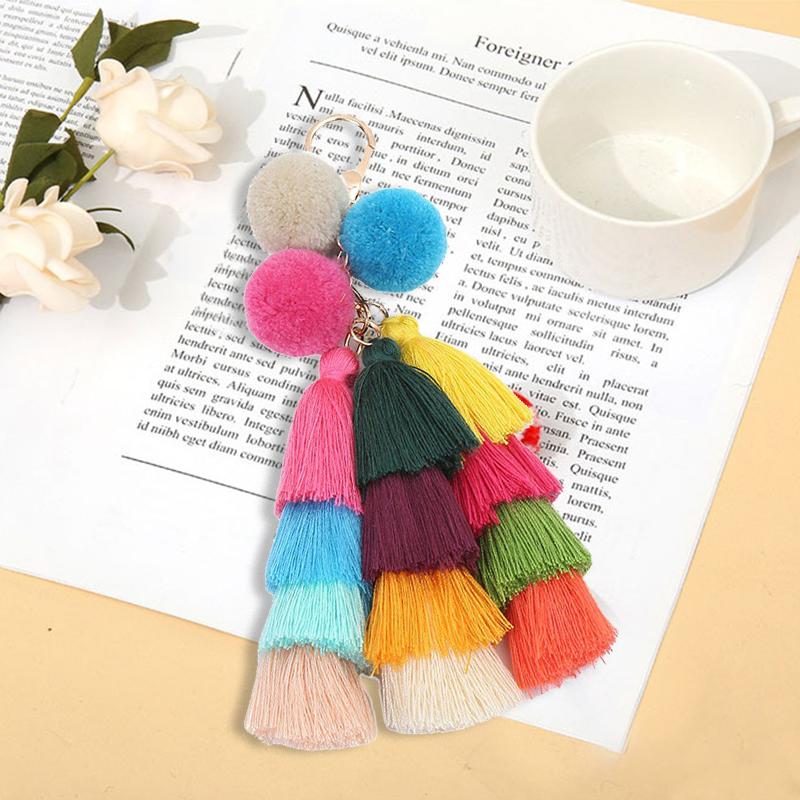 1PC Clothing Luggage Pendant Hairball Keychain Polyester Combination Colorful Tassel Pendant
1PC Clothing Luggage Pendant Hairball Keychain Polyester Combination Colorful Tassel Pendant