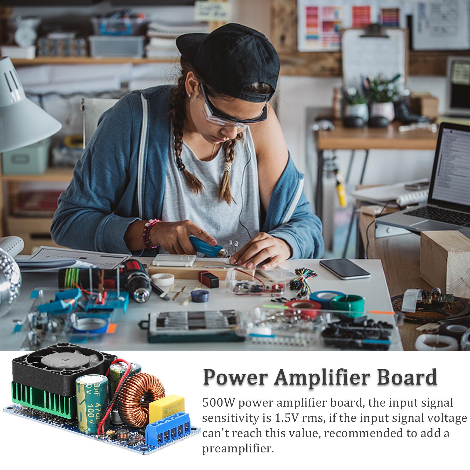 500W IRS2092S Digital Power Amplifier Board Mono Channel Class D Power Amp Board Module with Cooling Fan
500W IRS2092S Digital Power Amplifier Board Mono Channel Class D Power Amp Board Module with Cooling Fan