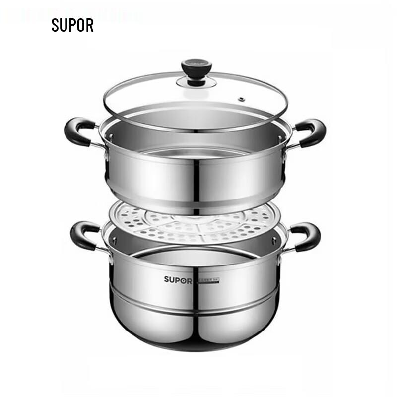 SUPOR 304 Stainless Steel Double Layer Steamer Pot
SUPOR 304 Stainless Steel Double Layer Steamer Pot