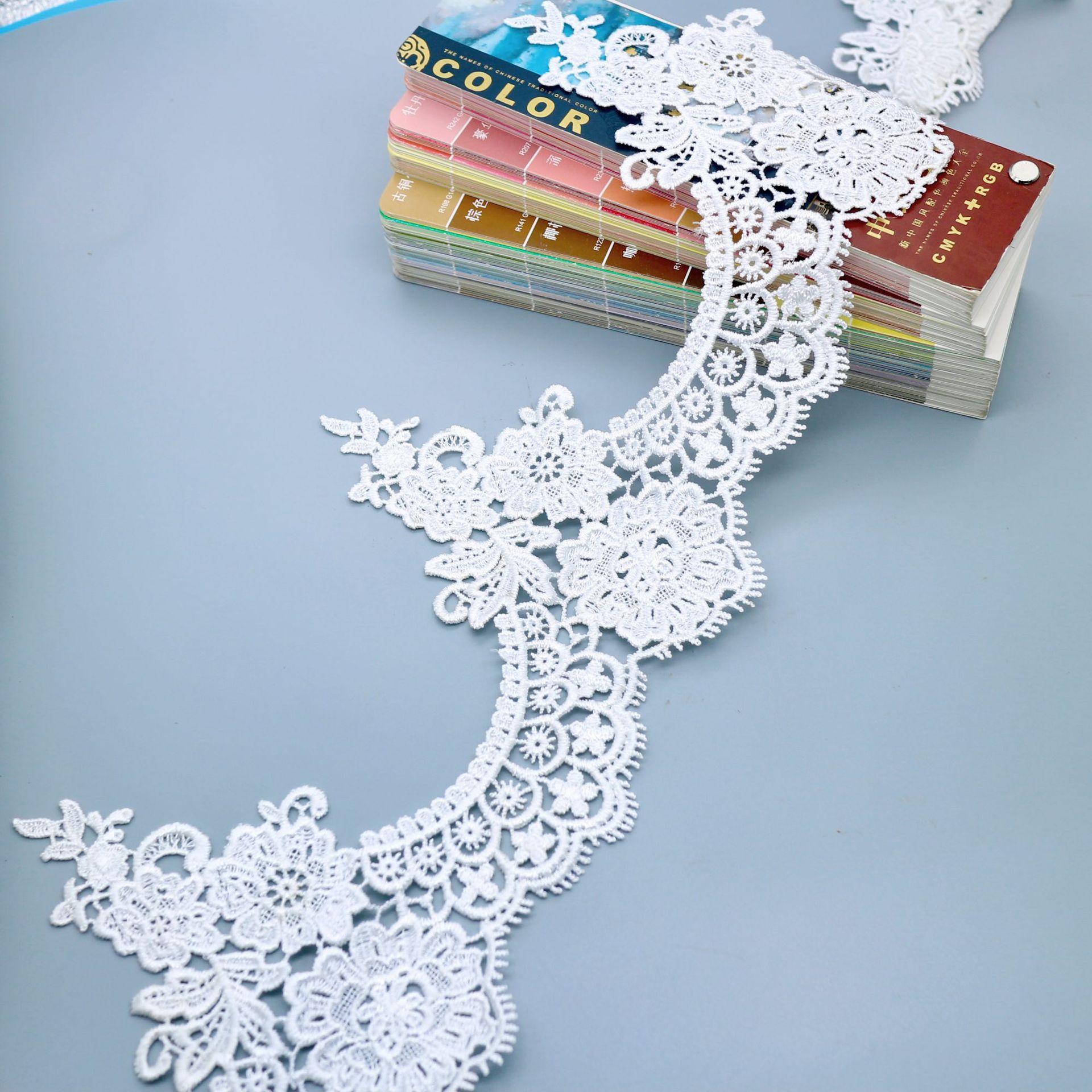 Water Soluble White Embroidered Polyester Lolita Polyester Lace, Curtain Clothing Accessories YJ125
Water Soluble White Embroidered Polyester Lolita Polyester Lace, Curtain Clothing Accessories YJ125