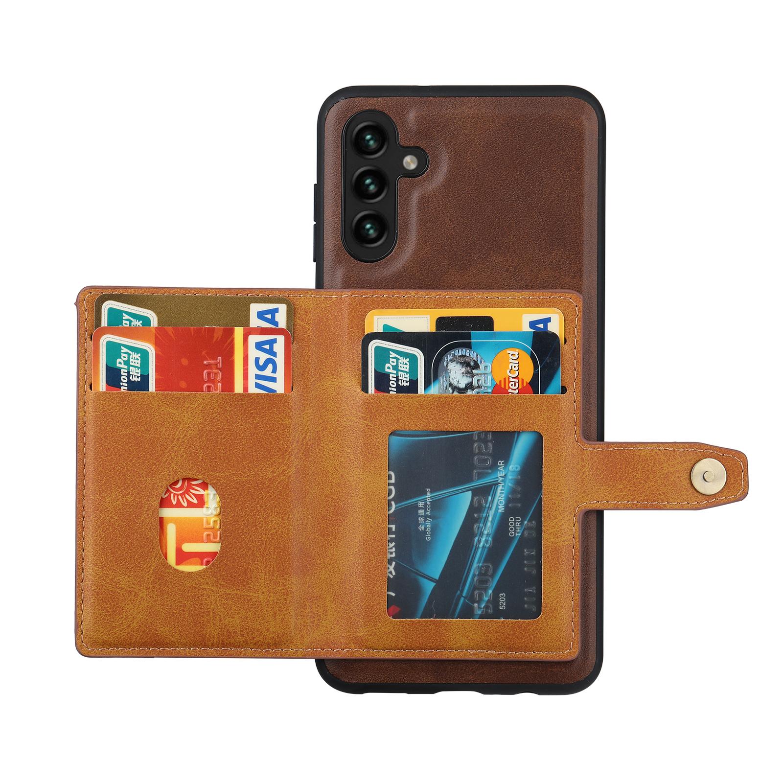 For Samsung Galaxy A54 5G Bump Proof Calf Texture Phone Case Card Slots Kickstand PU Leather Coated TPU Protective Back Cover Black
For Samsung Galaxy A54 5G Bump Proof Calf Texture Phone Case Card Slots Kickstand PU Leather Coated TPU Protective Back Cover Black