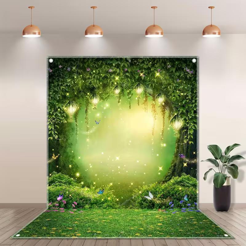 2D Enchanted Forest Photo Backdrop Glowing Lanterns, Butterflies and Greenery for Kids 47.2x31.5inch/120*80cm
2D Enchanted Forest Photo Backdrop Glowing Lanterns, Butterflies and Greenery for Kids 47.2x31.5inch/120*80cm