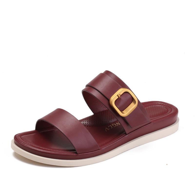 Stepping on shit sandals women wear summer new soft-soled non-slip beach shoes vacation fashion one-word cool slippers 36
Stepping on shit sandals women wear summer new soft-soled non-slip beach shoes vacation fashion one-word cool slippers 36