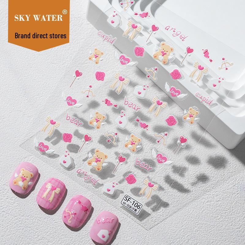 Sky Angel Bear Nail Art Stickers: Cupid s Arrow & Bowknot DIY Decorations
Sky Angel Bear Nail Art Stickers: Cupid s Arrow & Bowknot DIY Decorations