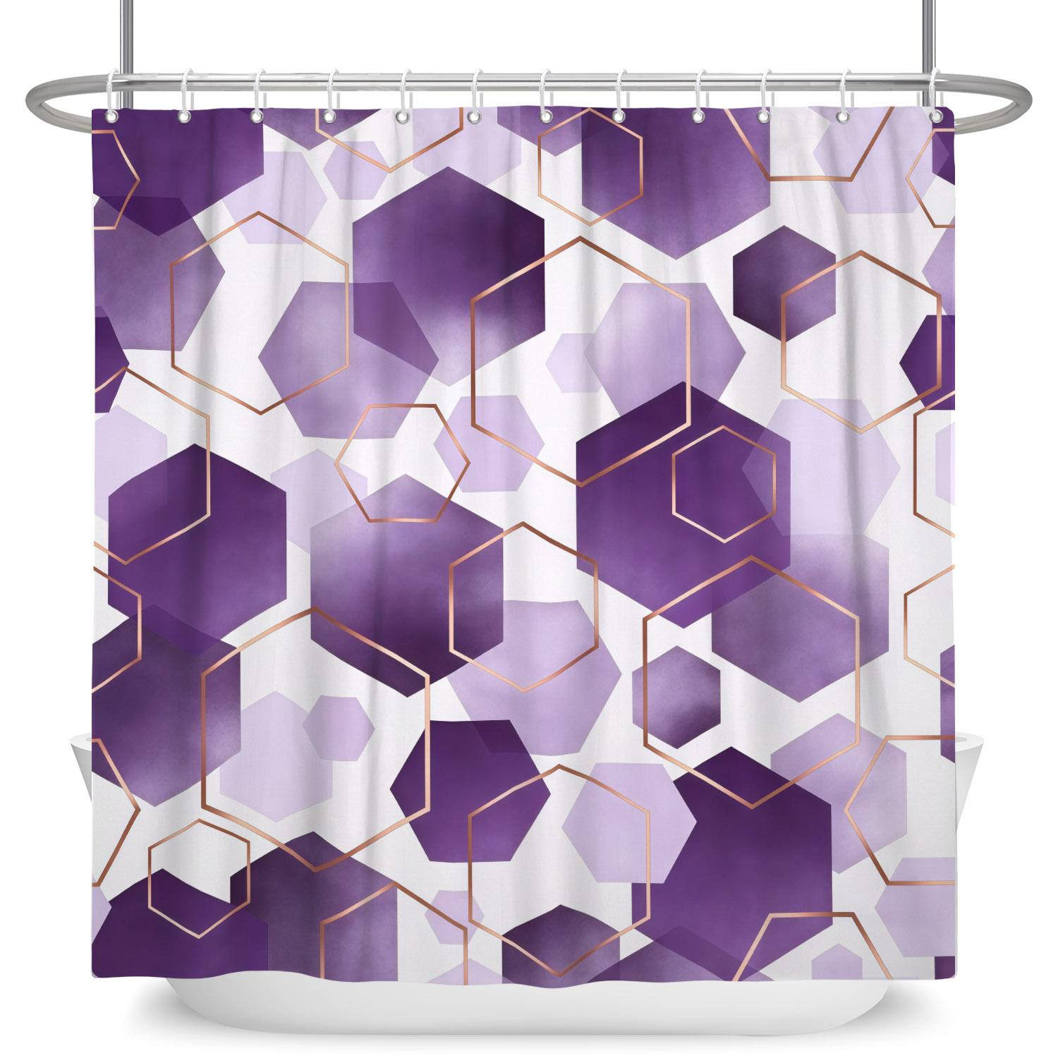 Luxury Hexagon Geometric Shower Curtain Gradient Block Waterproof Bath Curtain For Bathroom Decor Modern Art Polyester With Hook W60H190(CM)-1 Pcs
Luxury Hexagon Geometric Shower Curtain Gradient Block Waterproof Bath Curtain For Bathroom Decor Modern Art Polyester With Hook W60H190(CM)-1 Pcs
