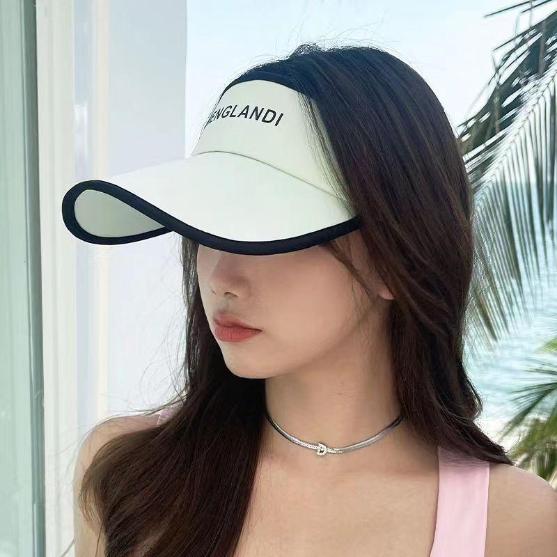 Новая шляпа от солнца женская летняя защита от УФ-лучей шляпа с открытым верхом уличная пляжная кепка шляпа от солнца One size