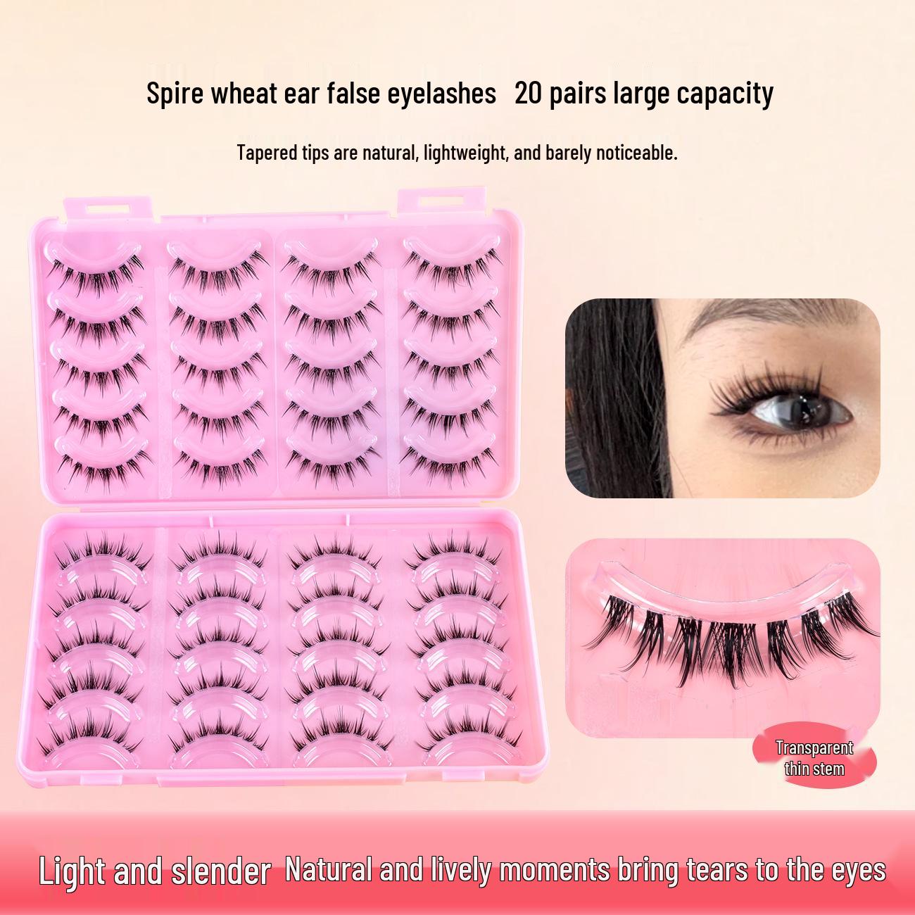 Spire Wheat Ear False Eyelashes Book - 40 Strips, Light European & American Style
Spire Wheat Ear False Eyelashes Book - 40 Strips, Light European & American Style