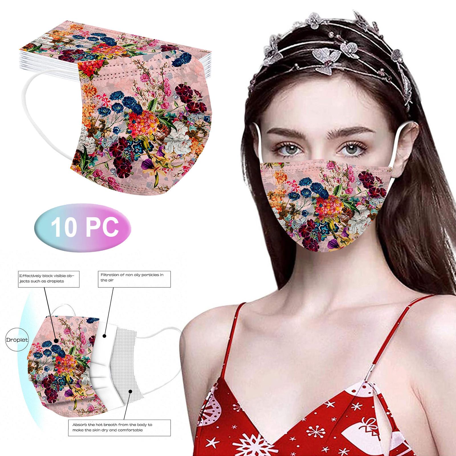 10 шт. Маска для лица одноразовая с принтом цветов и ушными петлями
10 шт. Маска для лица одноразовая с принтом цветов и ушными петлями