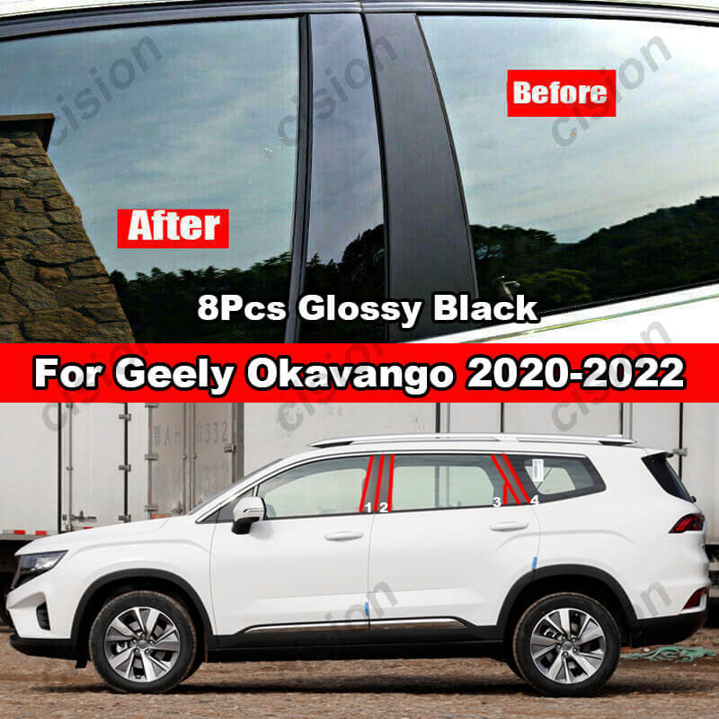 6 шт., автомобильная оконная дверная колонна, BC, стойка, накладка для Geely Okavango Haoyue-2022, углеродное волокно, черный материал ПК
6 шт., автомобильная оконная дверная колонна, BC, стойка, накладка для Geely Okavango Haoyue-2022, углеродное волокно, черный материал ПК