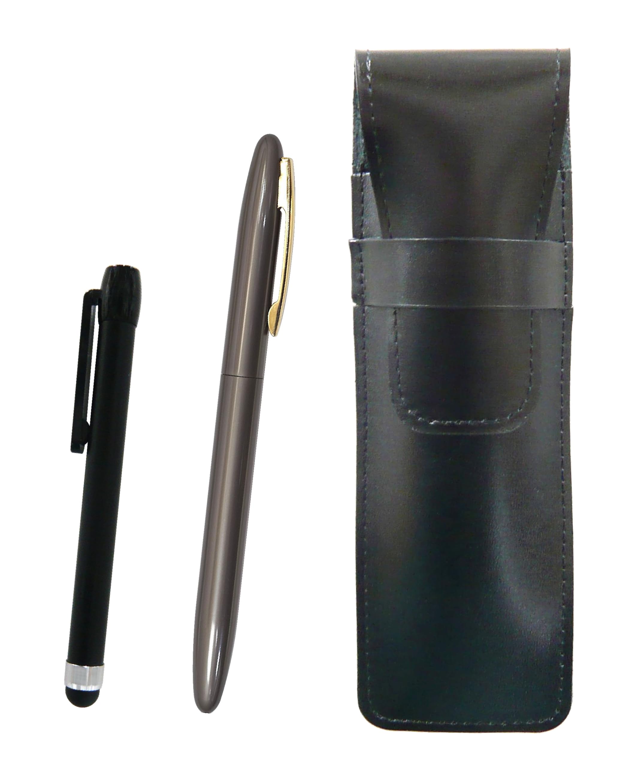 Slim cowhide pencil case metal touch stick black and Blasda Capo clip ballpoint pen gray axis black, included, set, ASB-ALB-TK11-H
Slim cowhide pencil case metal touch stick black and Blasda Capo clip ballpoint pen gray axis black, included, set, ASB-ALB-TK11-H