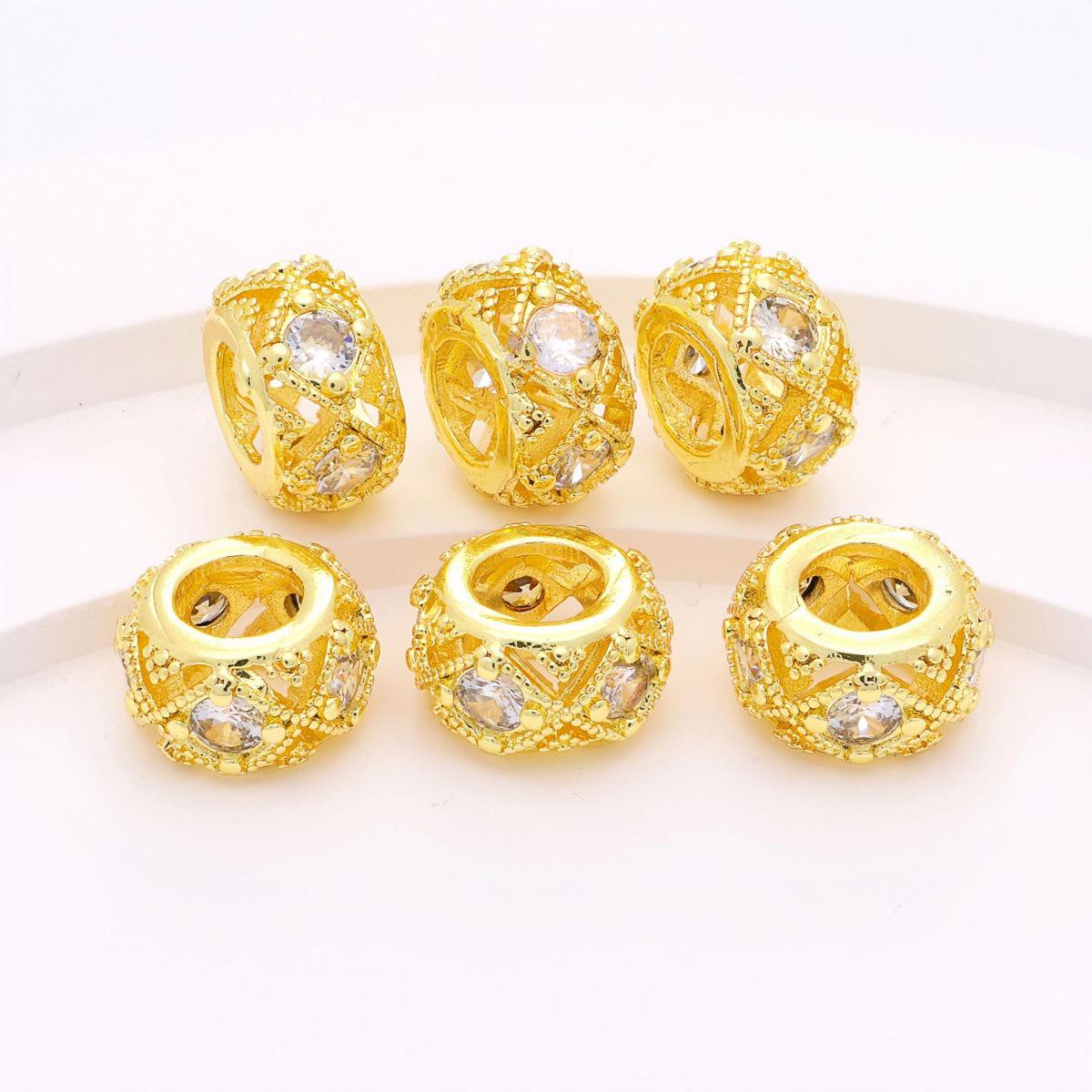 18k Gold-Filled Zircon Large-Hole Barrel Beads for DIY Jewelry Making
18k Gold-Filled Zircon Large-Hole Barrel Beads for DIY Jewelry Making