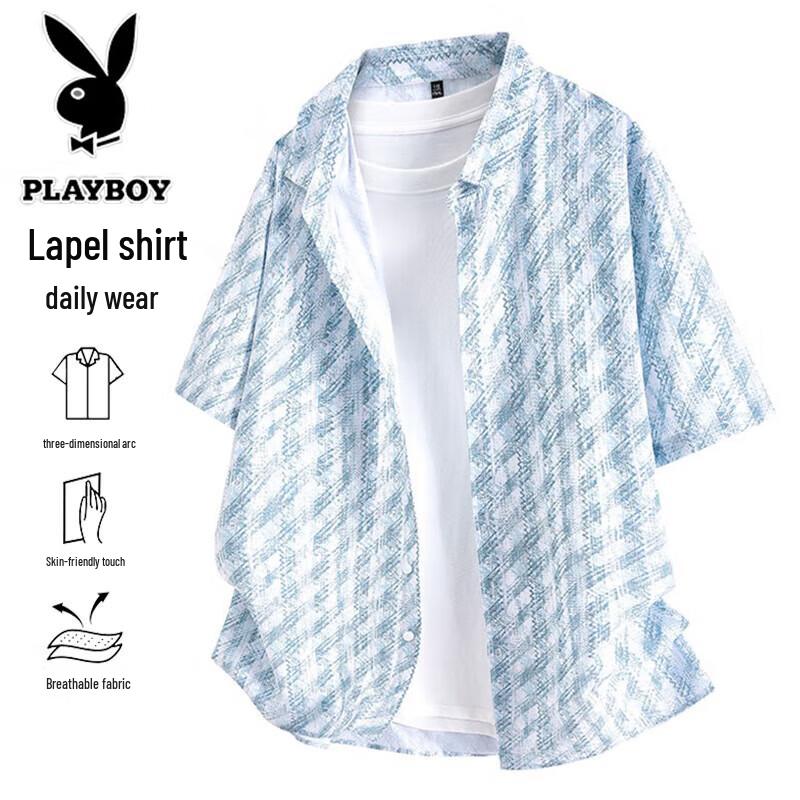 PLAYBOY Men s Short Sleeve Plaid Shirt 3XL
PLAYBOY Men s Short Sleeve Plaid Shirt 3XL