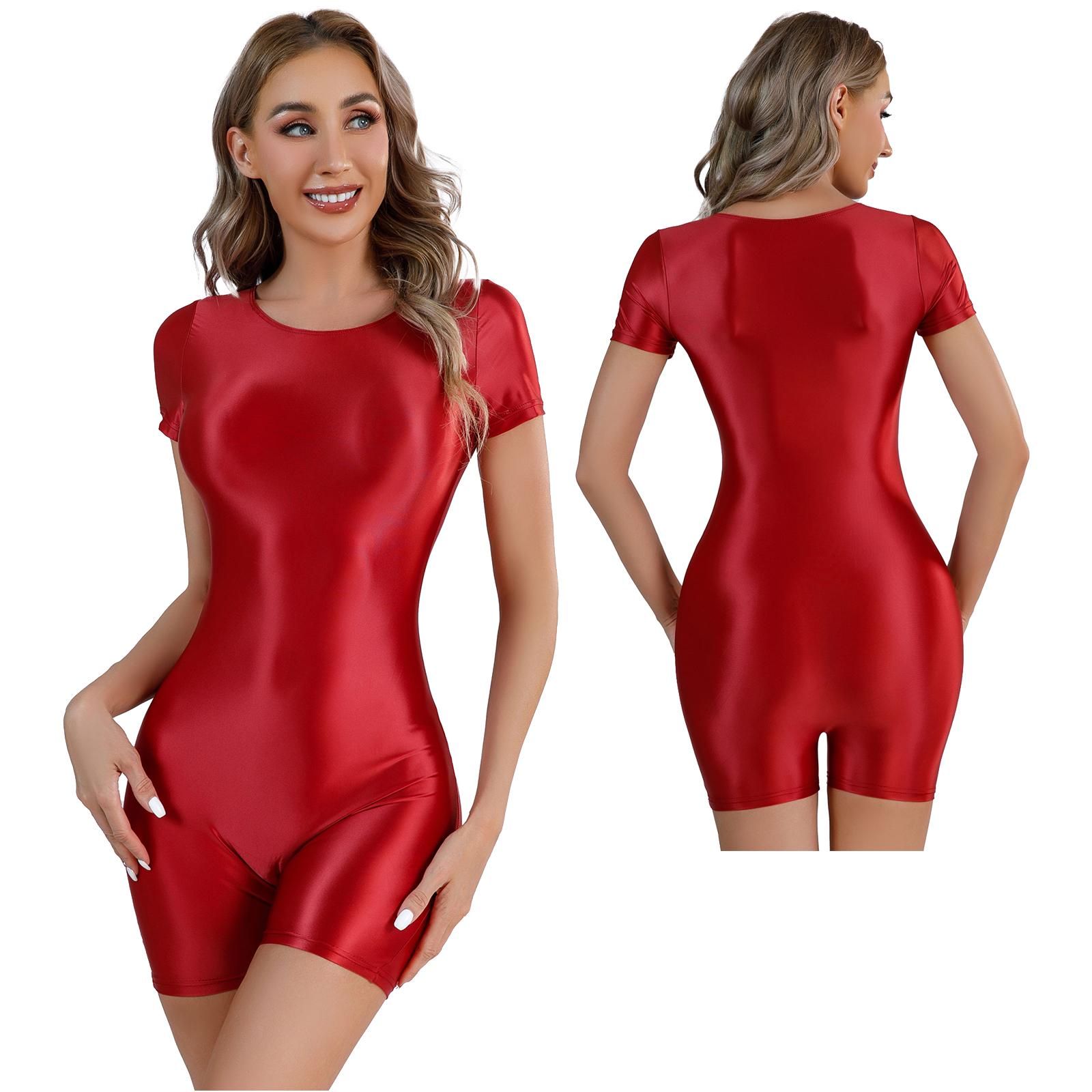 Жіночий глянцевий боді з коротким рукавом і круглим вирізом, купальний костюм, спортивний біговий костюм для йоги, плавальний костюм XL червоний
Жіночий глянцевий боді з коротким рукавом і круглим вирізом, купальний костюм, спортивний біговий костюм для йоги, плавальний костюм XL червоний
