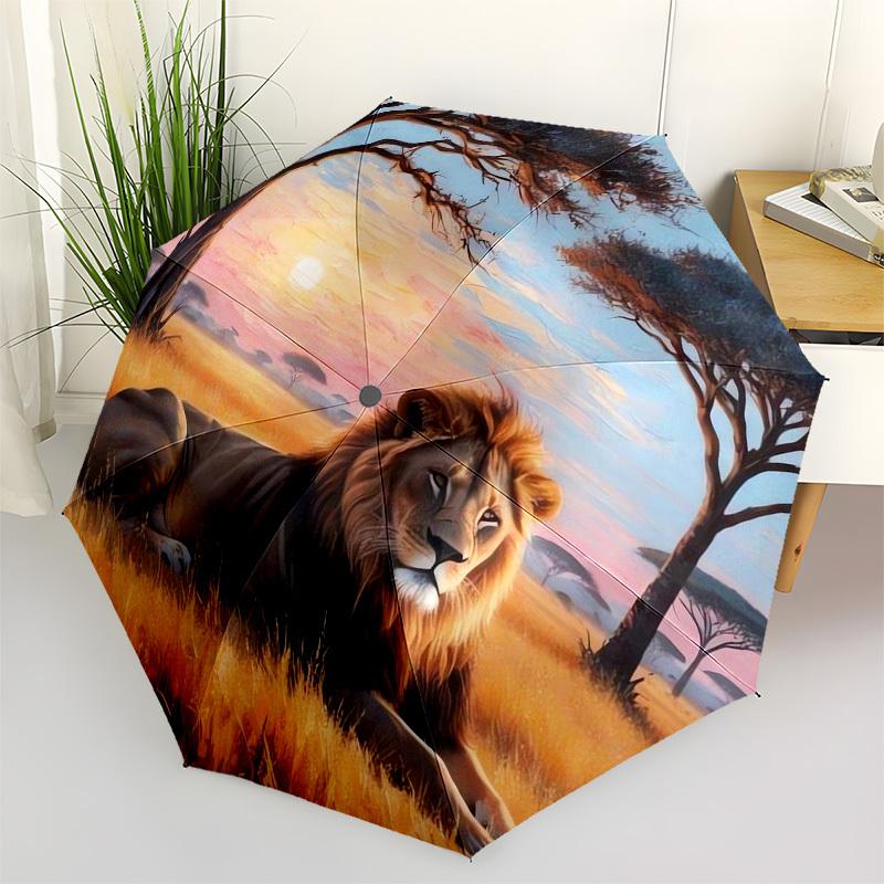 1pc African Sunset Lion Landscape Umbrella with Plastic Handle,Vibrant Cartoon Pattern,Multi-functional UmbrellaPT174
1pc African Sunset Lion Landscape Umbrella with Plastic Handle,Vibrant Cartoon Pattern,Multi-functional UmbrellaPT174