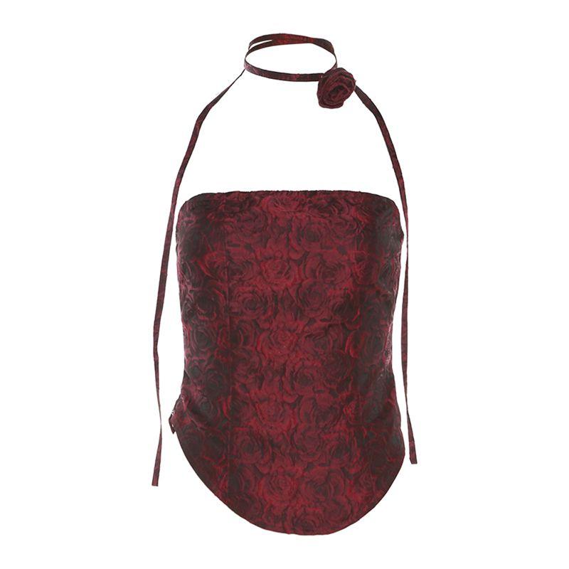 # Sisjuly# Ретро Темно-розовый Тисненый Вязаный Стильный Необычный Сексуальный Облегающий Топ-бандо на Халтере Женский Red L
# Sisjuly# Ретро Темно-розовый Тисненый Вязаный Стильный Необычный Сексуальный Облегающий Топ-бандо на Халтере Женский Red L