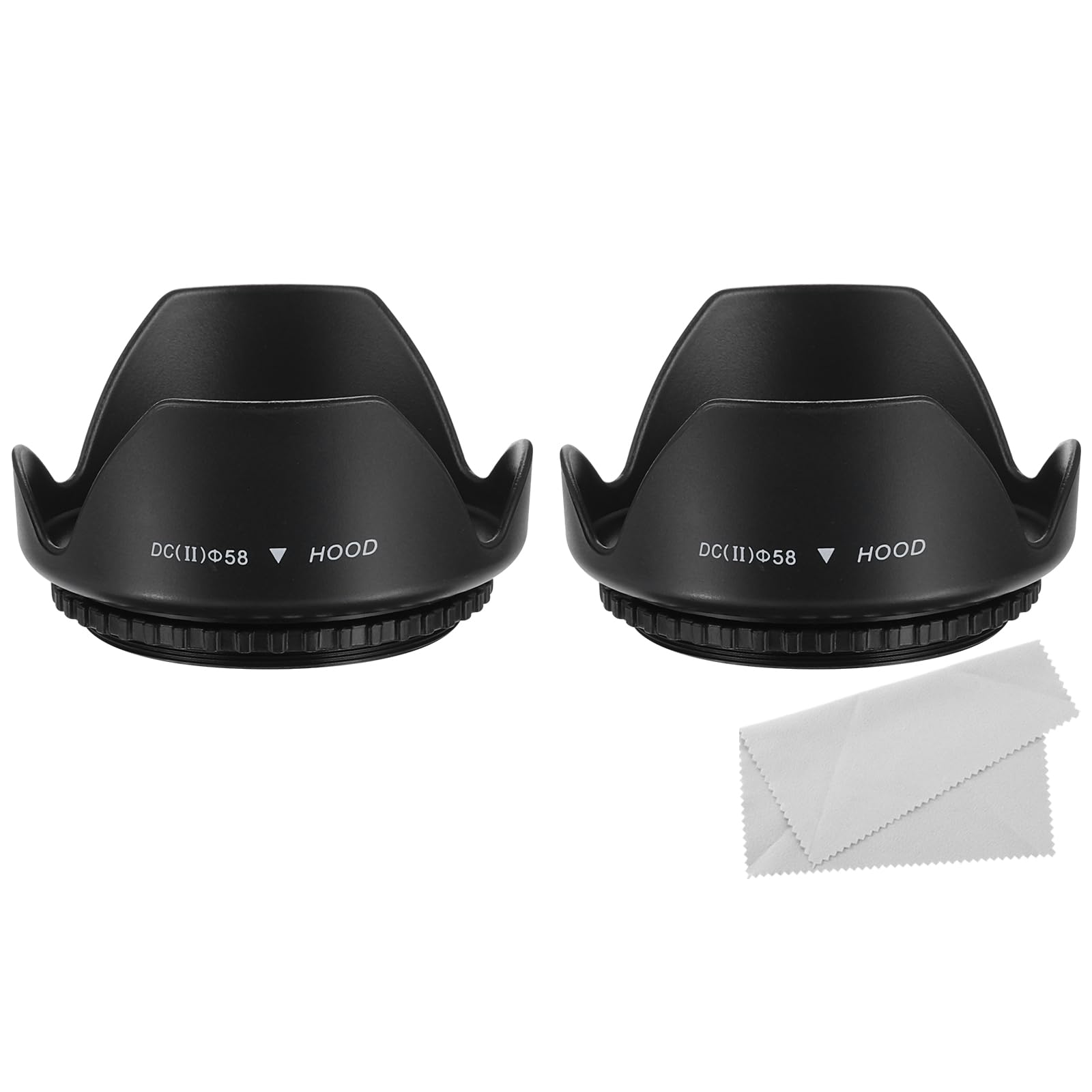 PATIKIL 58mm Camera Lens Hood Set of 2 Flower Lens Hood Protector with Cleaning Cloth Blocks excess sunlight to reduce lens flare and glare to improve
PATIKIL 58mm Camera Lens Hood Set of 2 Flower Lens Hood Protector with Cleaning Cloth Blocks excess sunlight to reduce lens flare and glare to improve
